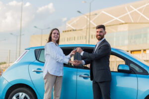 Electric Blue Car